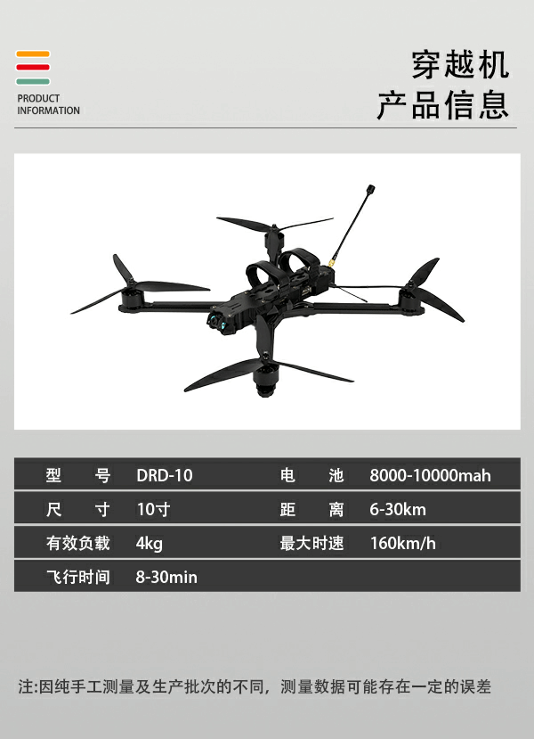 10寸FPV穿越機DRD-10型(圖2)