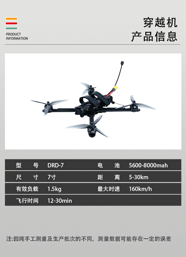 7寸FPV穿越機(jī)DRD-7型(圖2)